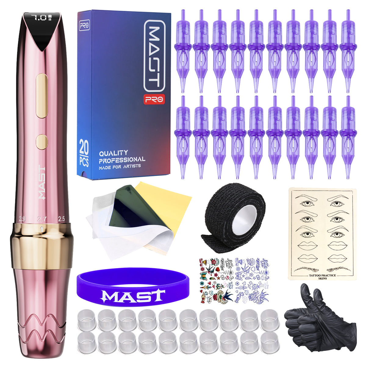 Mast P60 Wireless Tattoo Machine Professional Bundle