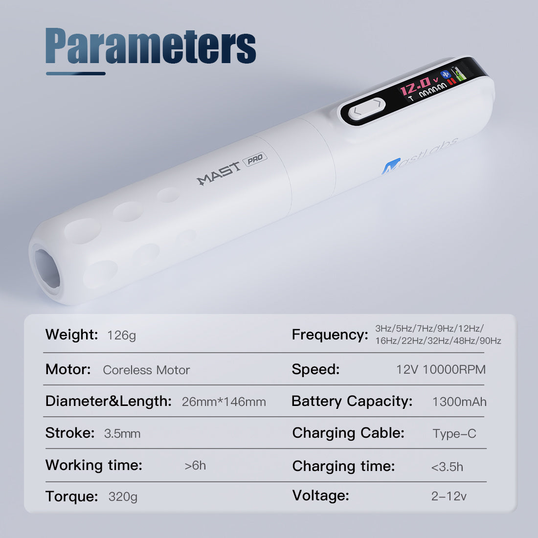 MAST Tour Y22 Pro Wireless Tattoo Pen Machine Wireless Bluetooth Verison - Dragonhawktattoos