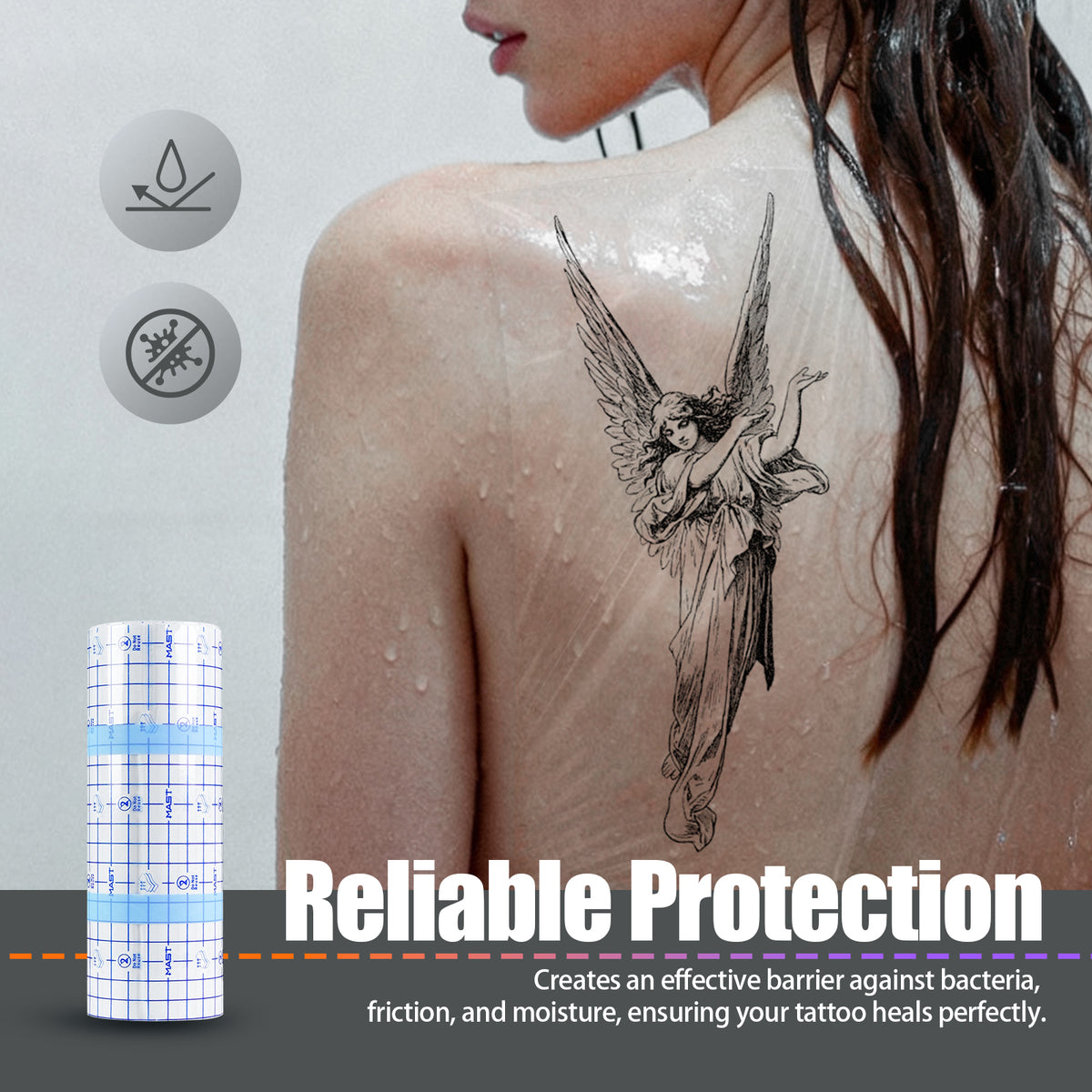 Mast Tattoo Aftercare Wrap Dual-Tear Tattoo Protection Film - Dragonhawktattoos