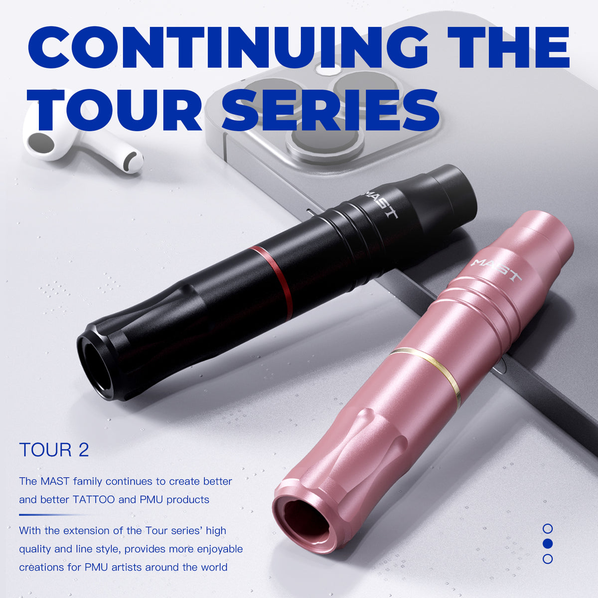 Máscara de tatuaje inalámbrico de Mast Tour 2 con trazo de 2.8 mm