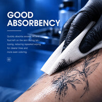 MAST Lint‑Free Disposable Tattoo Non‑Woven Wipes, Dry & Wet Use for Tattoo Cleaning