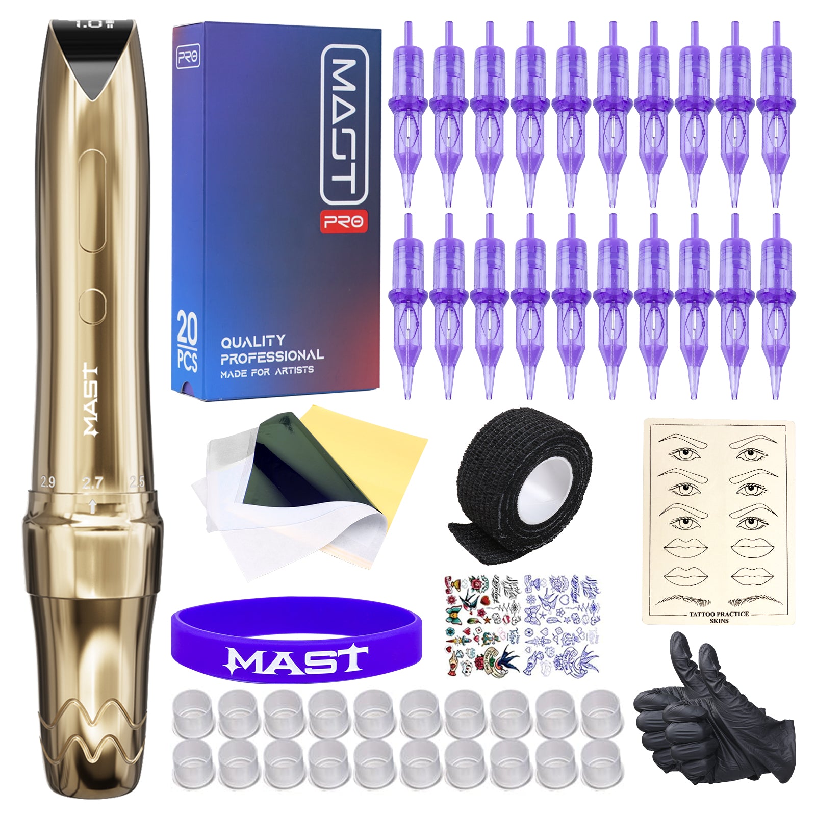 Mast P60 Wireless Tattoo Machine Professional Bundle