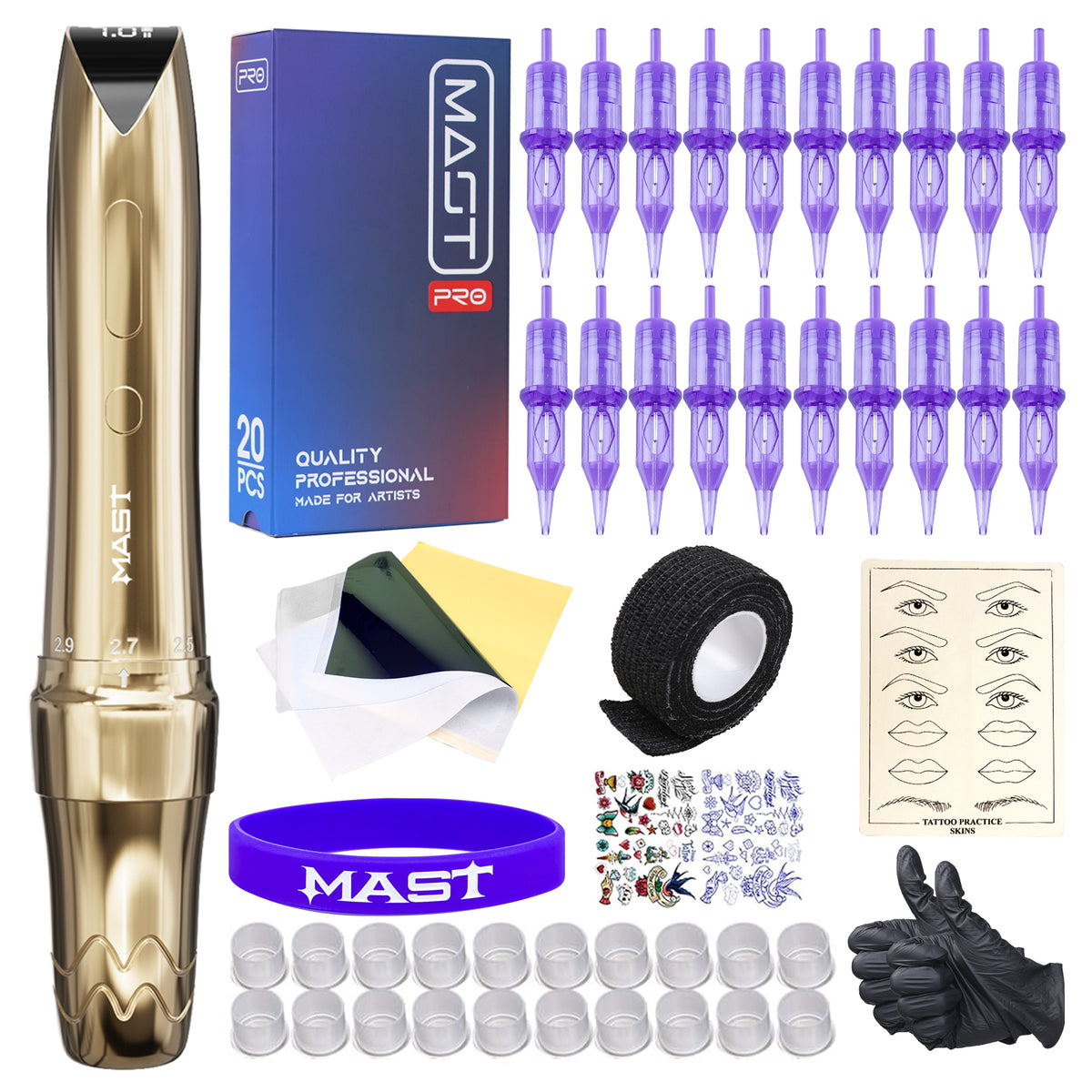 Mast P60 Wireless Tattoo Machine Professional Bundle