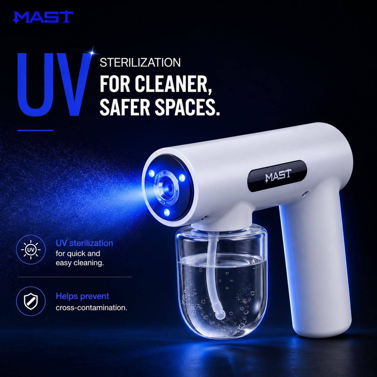 MAST Mini desinfektionssprøjtepistol Professionel rengøring & Sanitært arbejdsflowværktøj