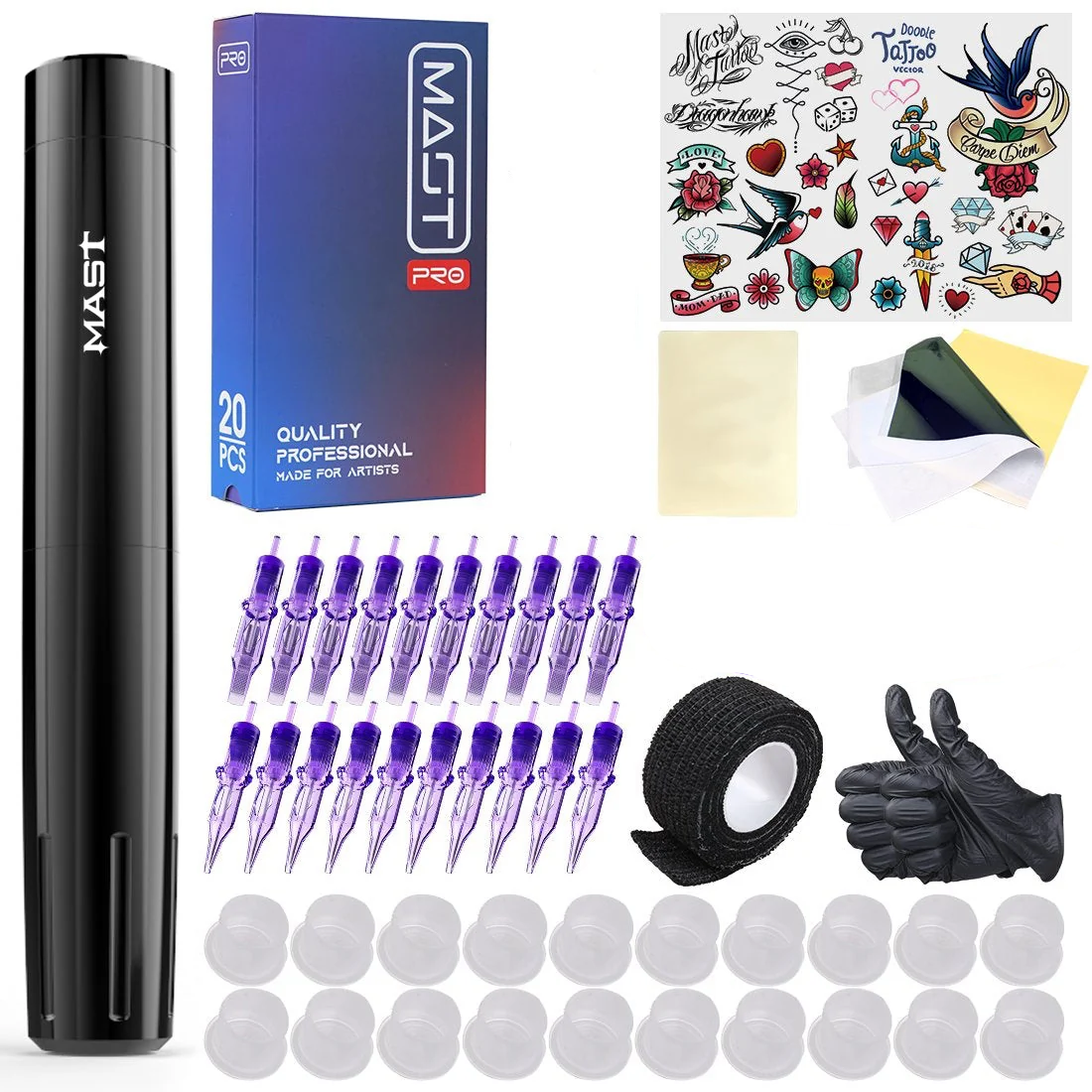 Mast Tour Y22 Wireless Tattoo Machine Professional Bundle - Dragonhawktattoos