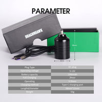 Dragonhawk Atom Rotary Pen Tattoo Machine set con inchiostro