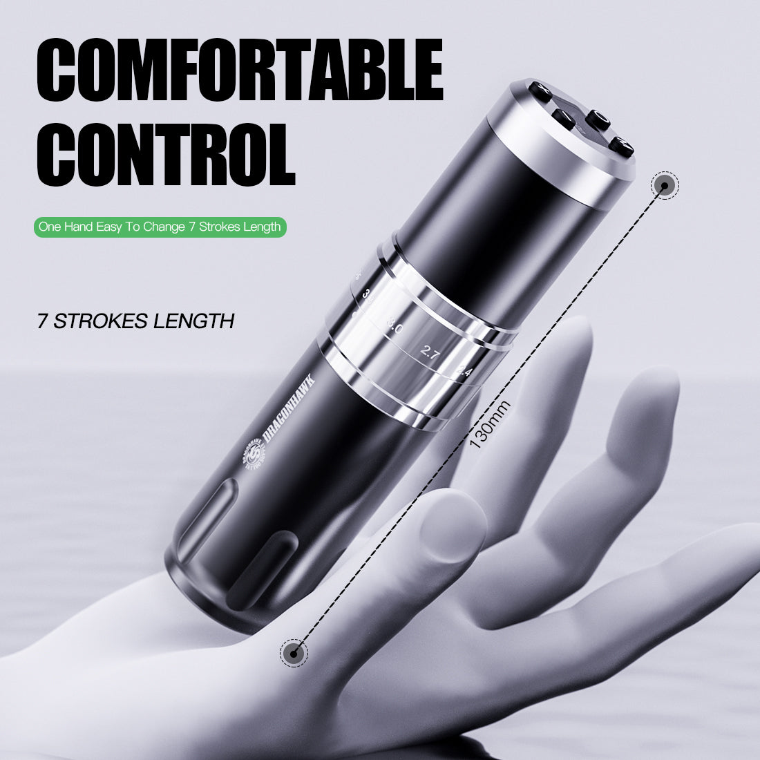 Dragonhawk Wireless Tattoo Machine Kit With 20pcs Tattoo Needles