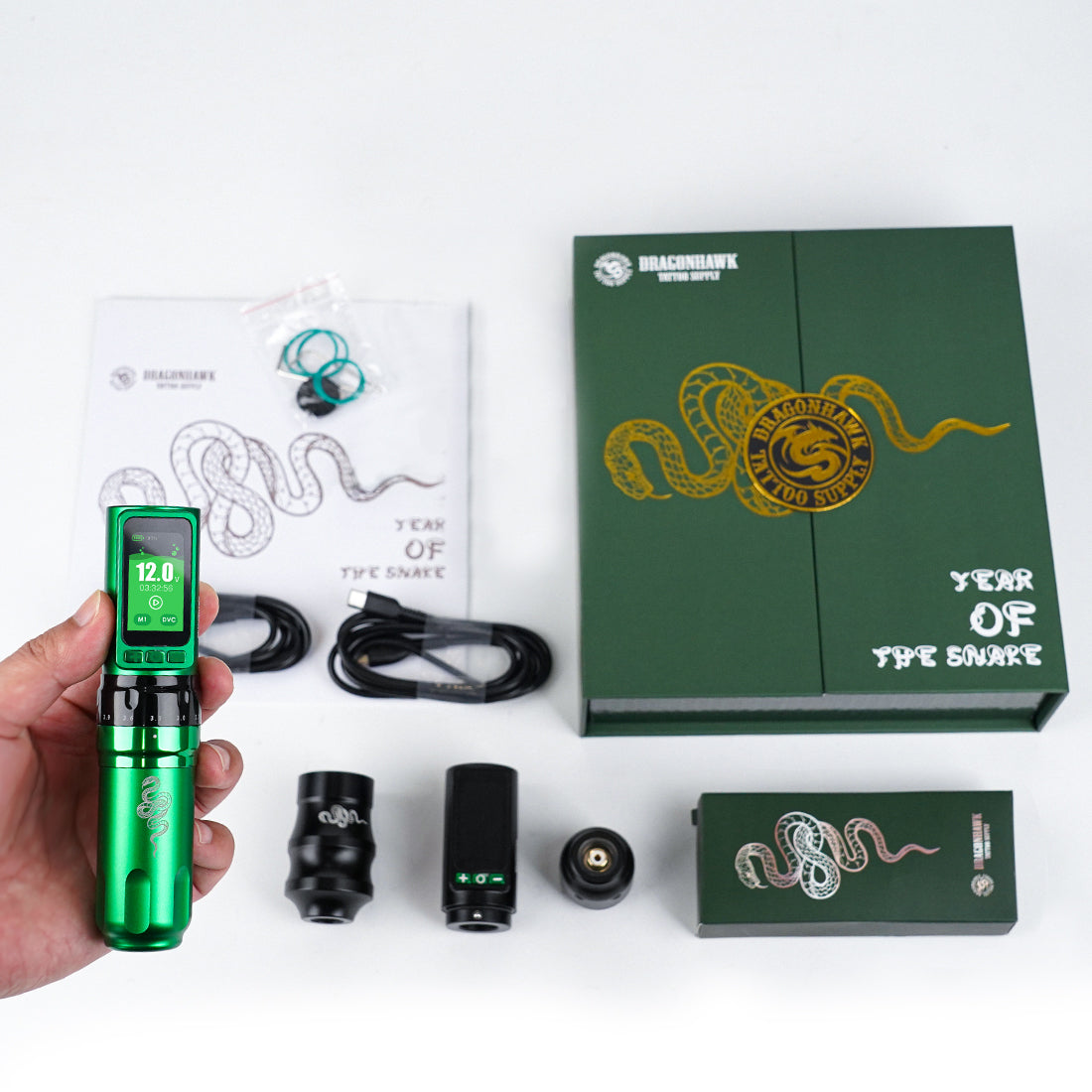 Year of Snake Edition Fold Pro タトゥーマシン Dragonhawk Fold Pro Year of Snake Edition Wireless Tattoo