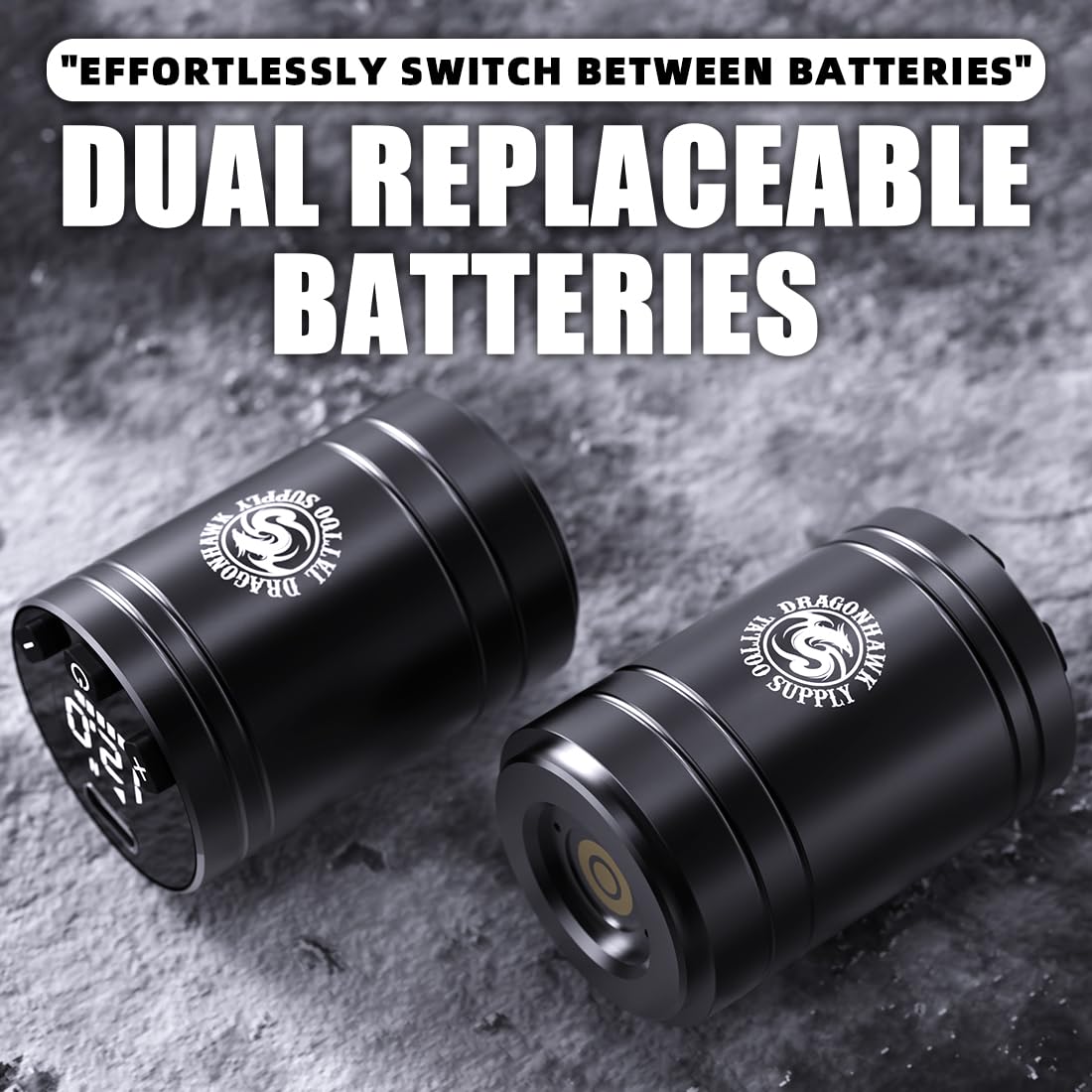Dragonhawk A2 Kit da tatuaggio wireless con 2 batterie