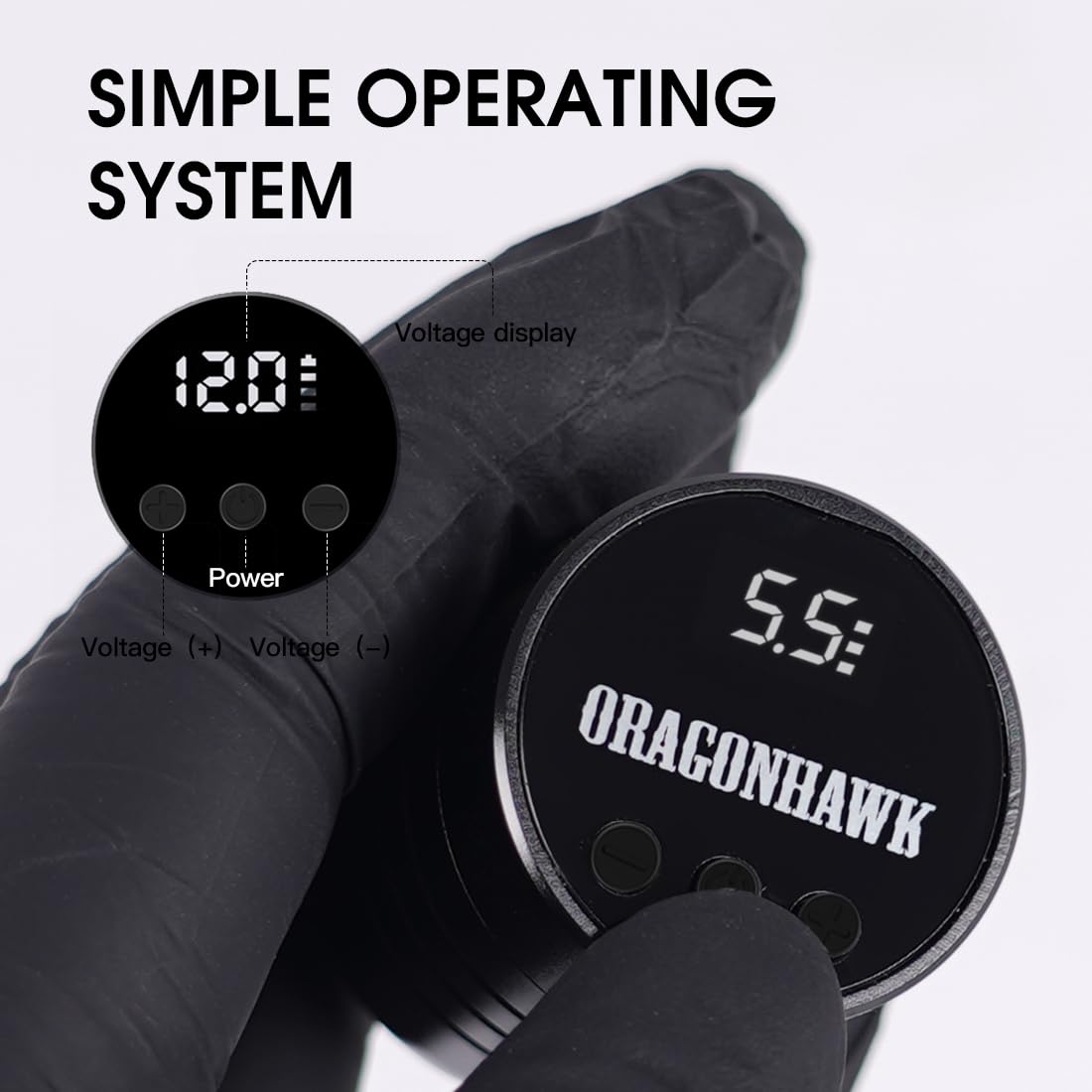 Dragonhawk Atom Rotary Pen Tattoo Machine set con inchiostro