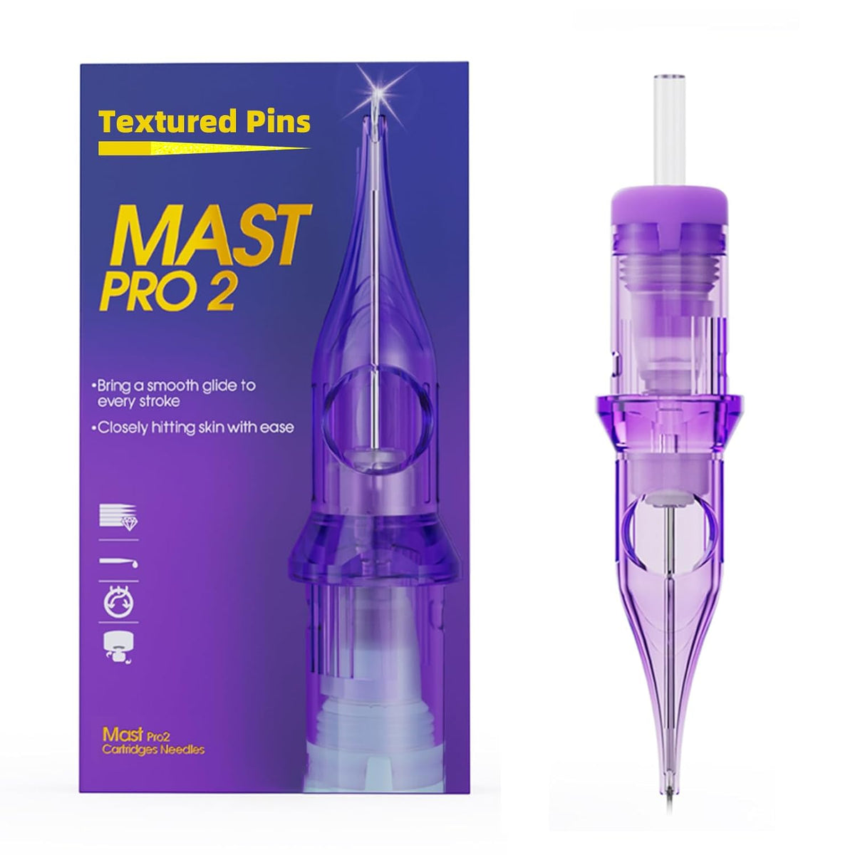 Mast Pro2 teksturerede tatoveringsnålepatroner 0,35 mm Magnum