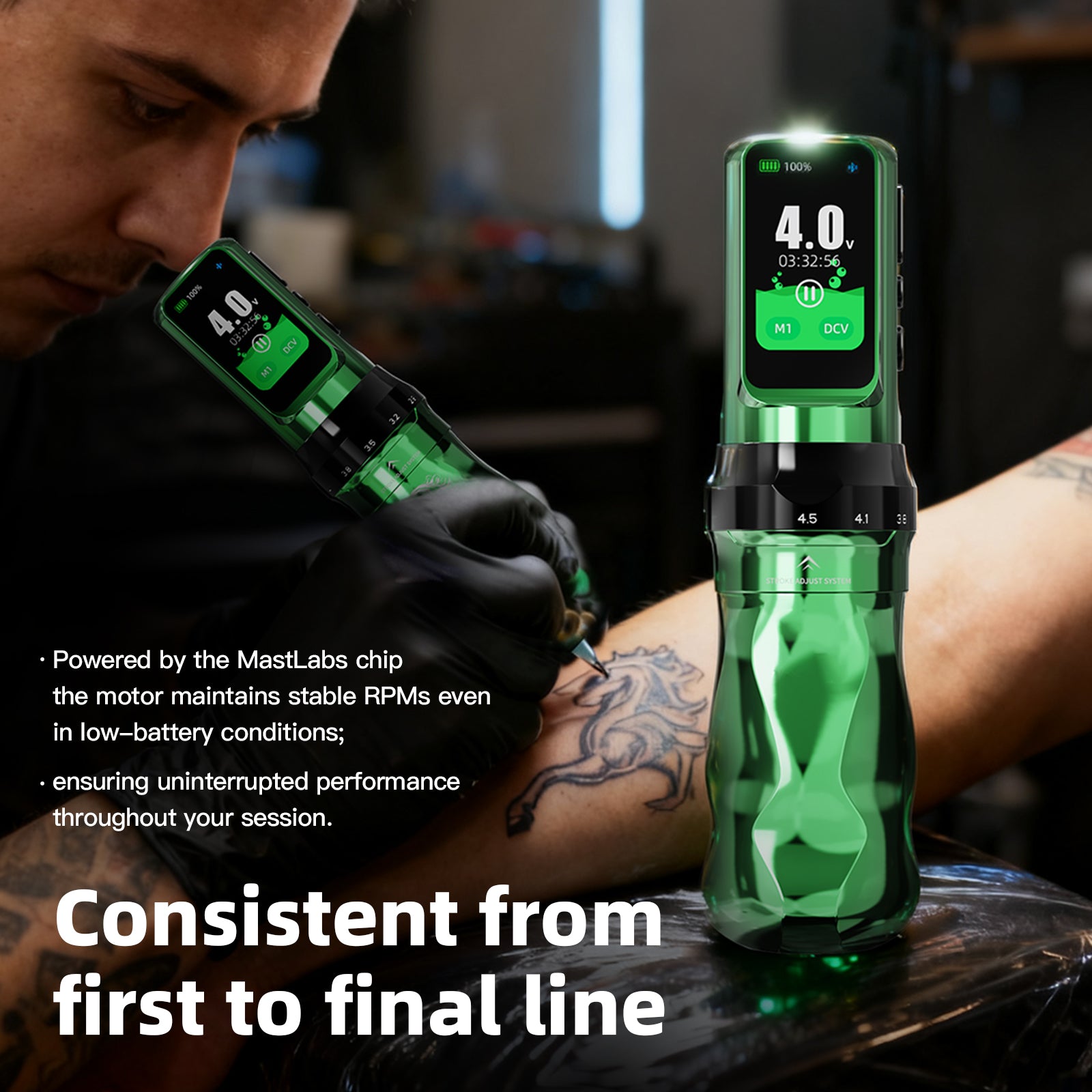Mast Fold Pro Year of the Horse Edition Wireless Tattoo Pen Machine
