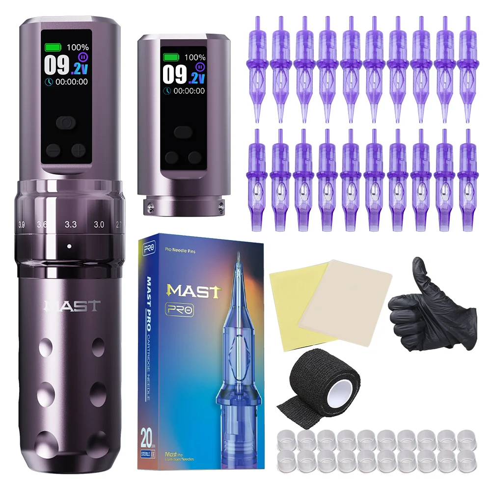 Dragonhawk Mast Fold2 Pro Wireless Tattoo Kit With 20pcs Tattoo Needles - Dragonhawktattoos