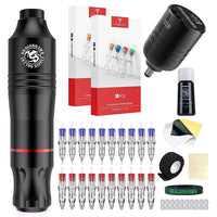 Dragonhawk Atom Rotary Pen Tattoo Machine set con inchiostro