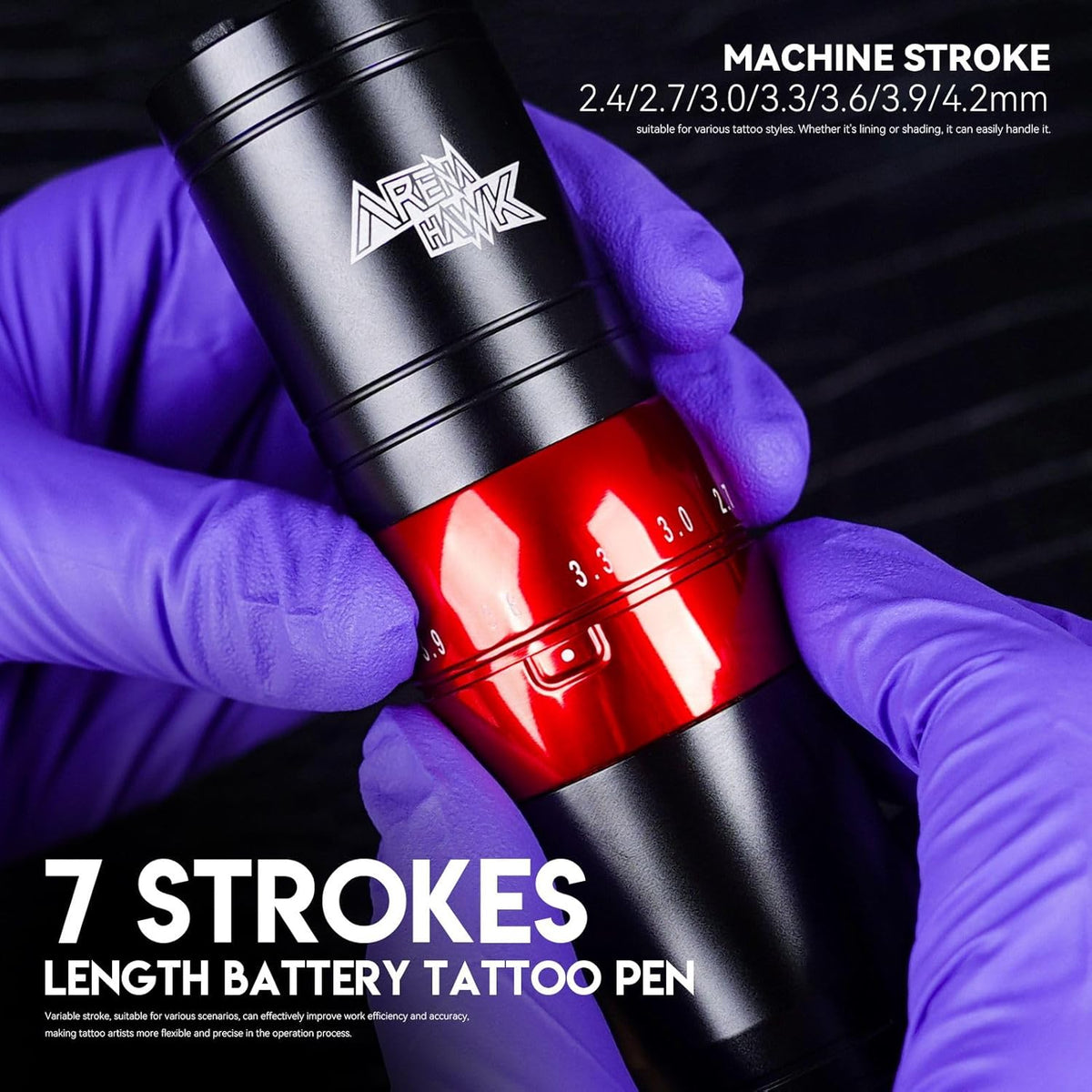 Arenahawk Cordless Complete Tattoo Gun Kit Pen Machine for Beginners