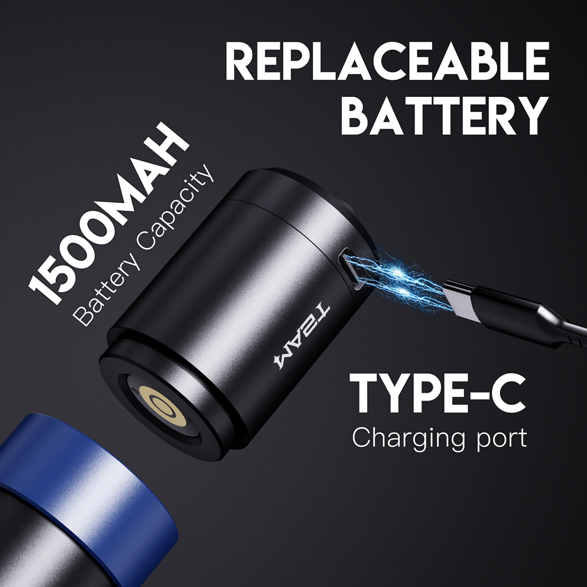 Mast A3 Kablosuz Dövme Kalemi 1500mAh Pil 3.5mm Strok