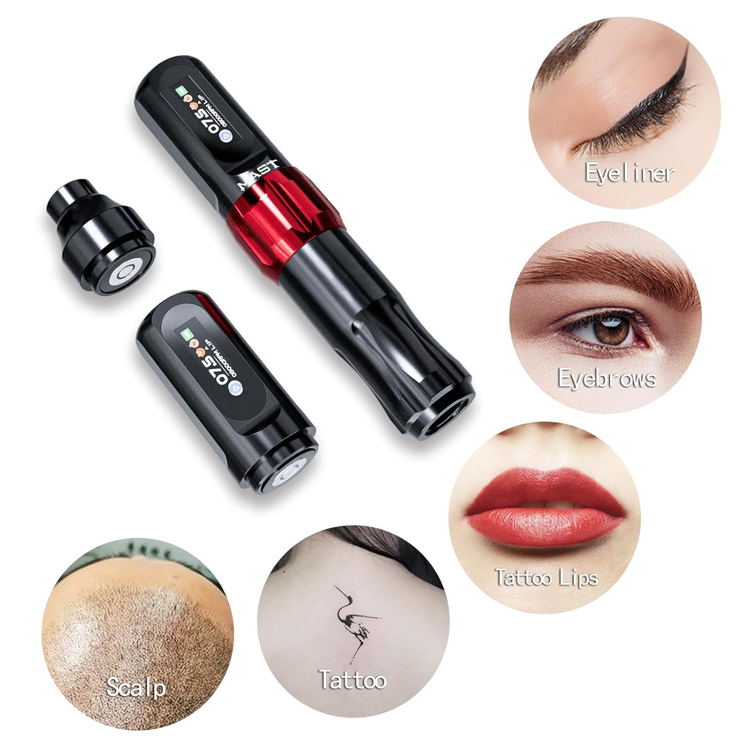 Mast Tattoo Tour2 Pro ワイヤレス タトゥーマシンペン 3.5mm débattement