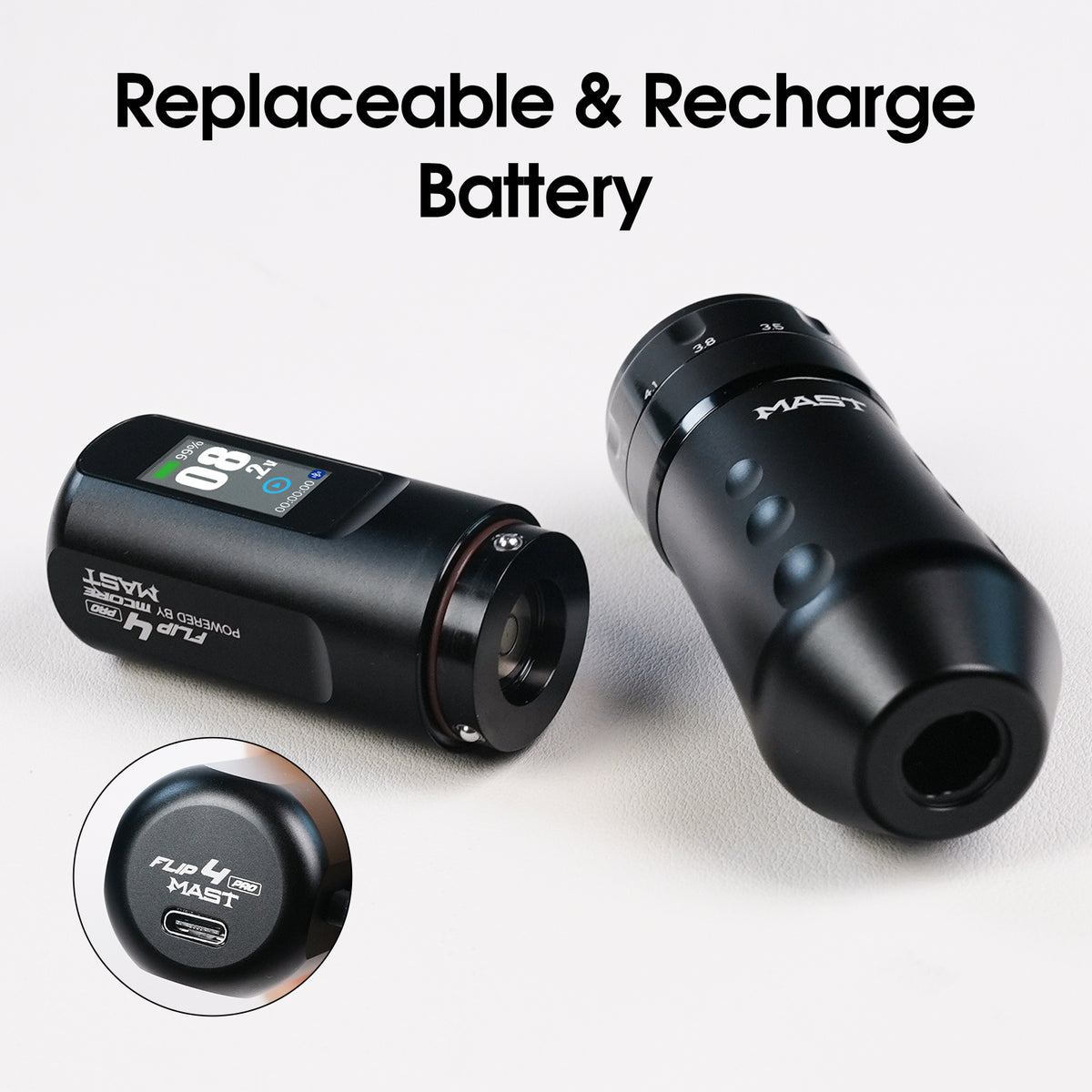 Mast Flip4 Pro Wireless Tattoo Machine Pen 2.5mm-4.5mm Strokes Length - Dragonhawktattoos