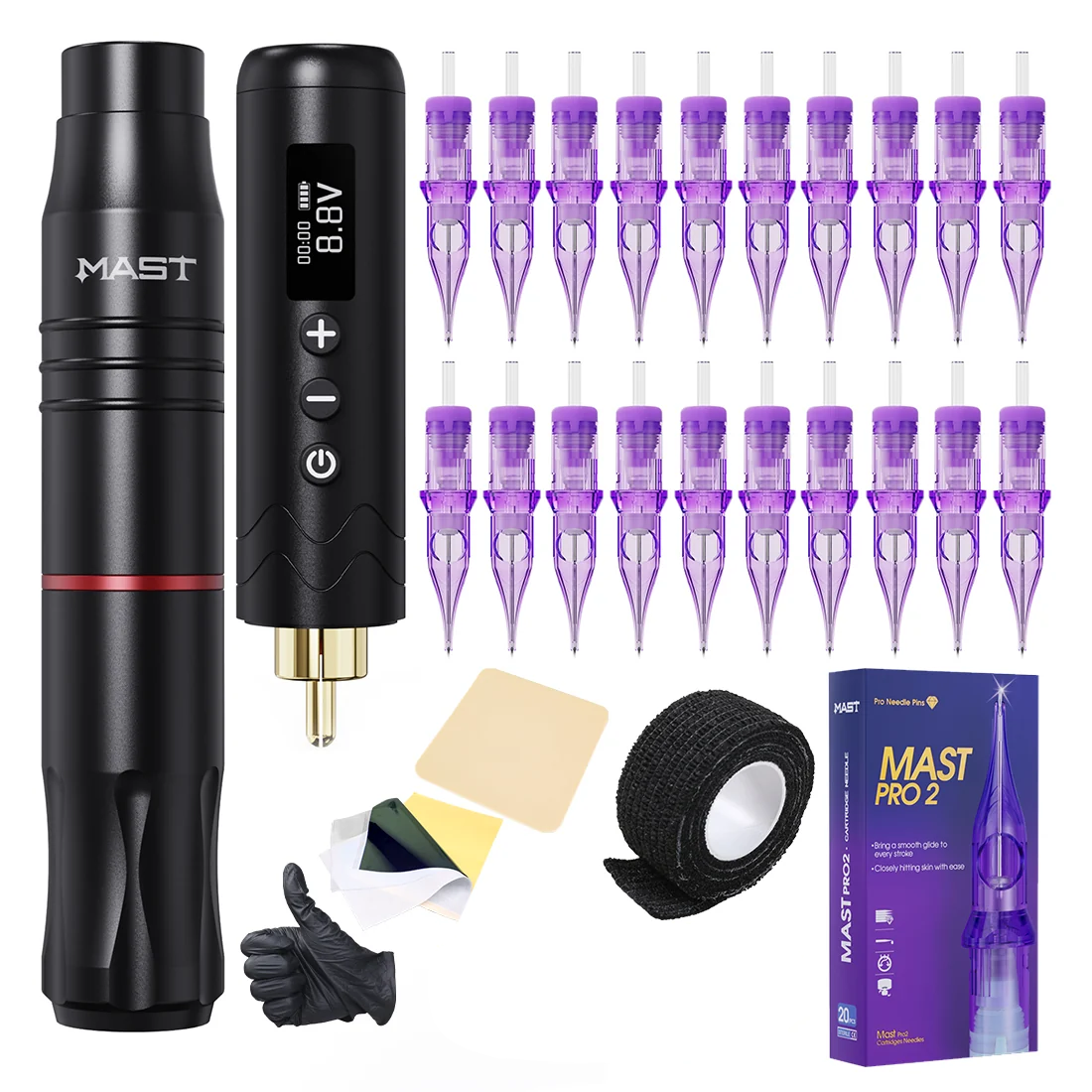 Mast Tour2 Tattoo Batteries Kit Wireless Tattoo Pen Machine - Dragonhawktattoos