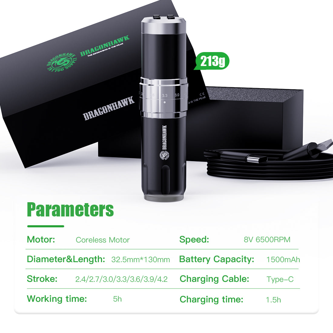 (Batterie) Mast Tattoo Wireless Pen Machine Dedizierte Batterie
