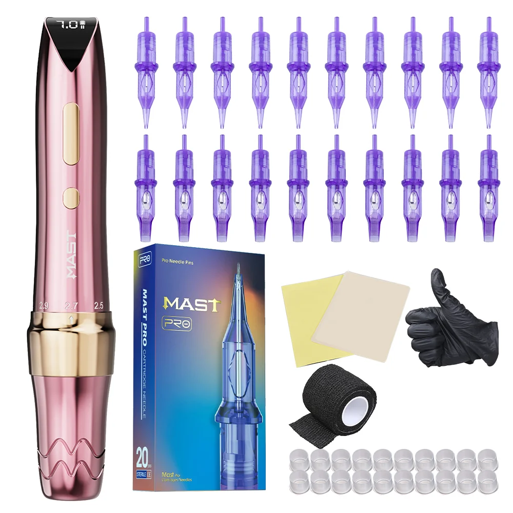 Mast P60 Wireless Tattoo Kit With 20pcs Tattoo Needles - Dragonhawktattoos