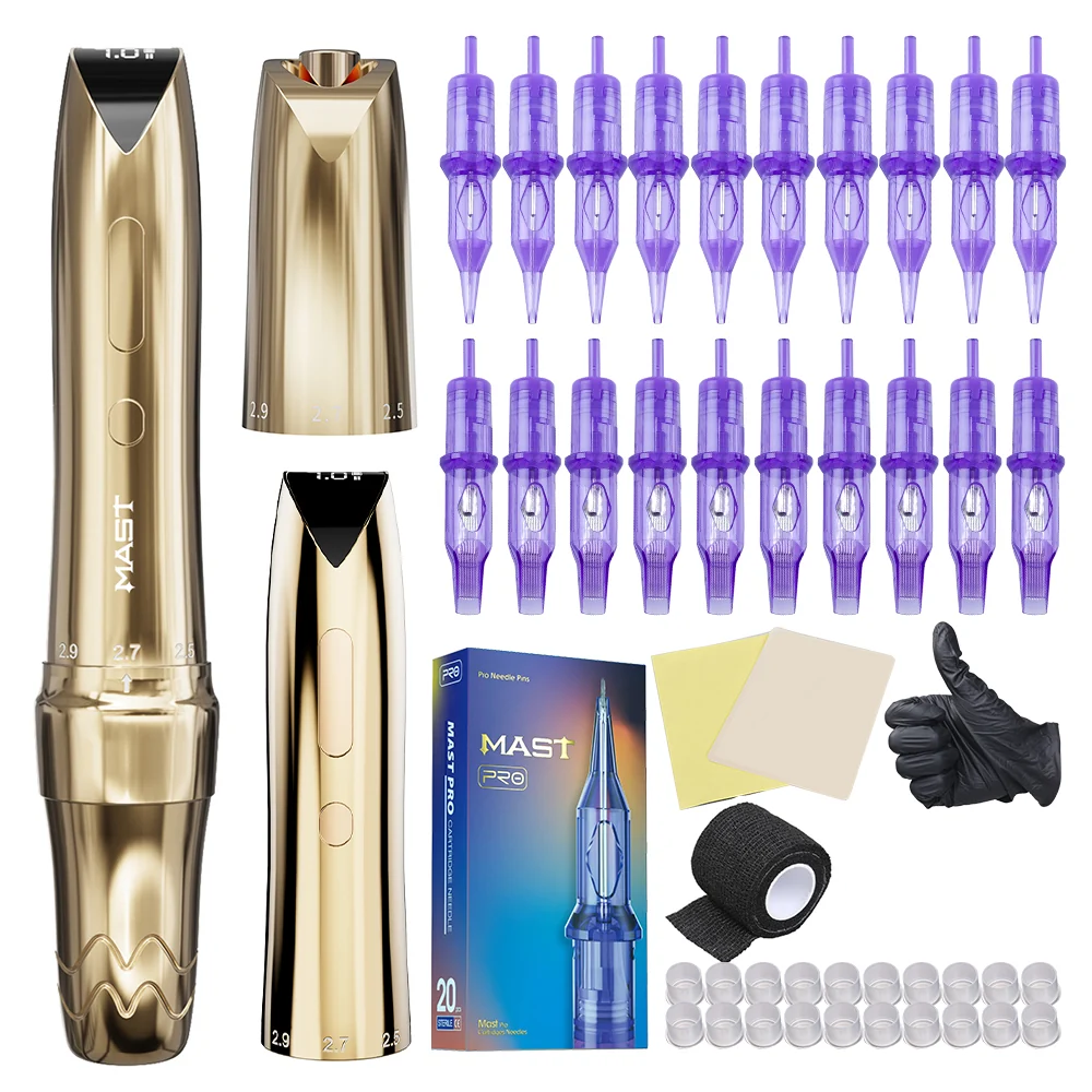 Mast P60 Wireless Tattoo Kit With 20pcs Tattoo Needles - Dragonhawktattoos