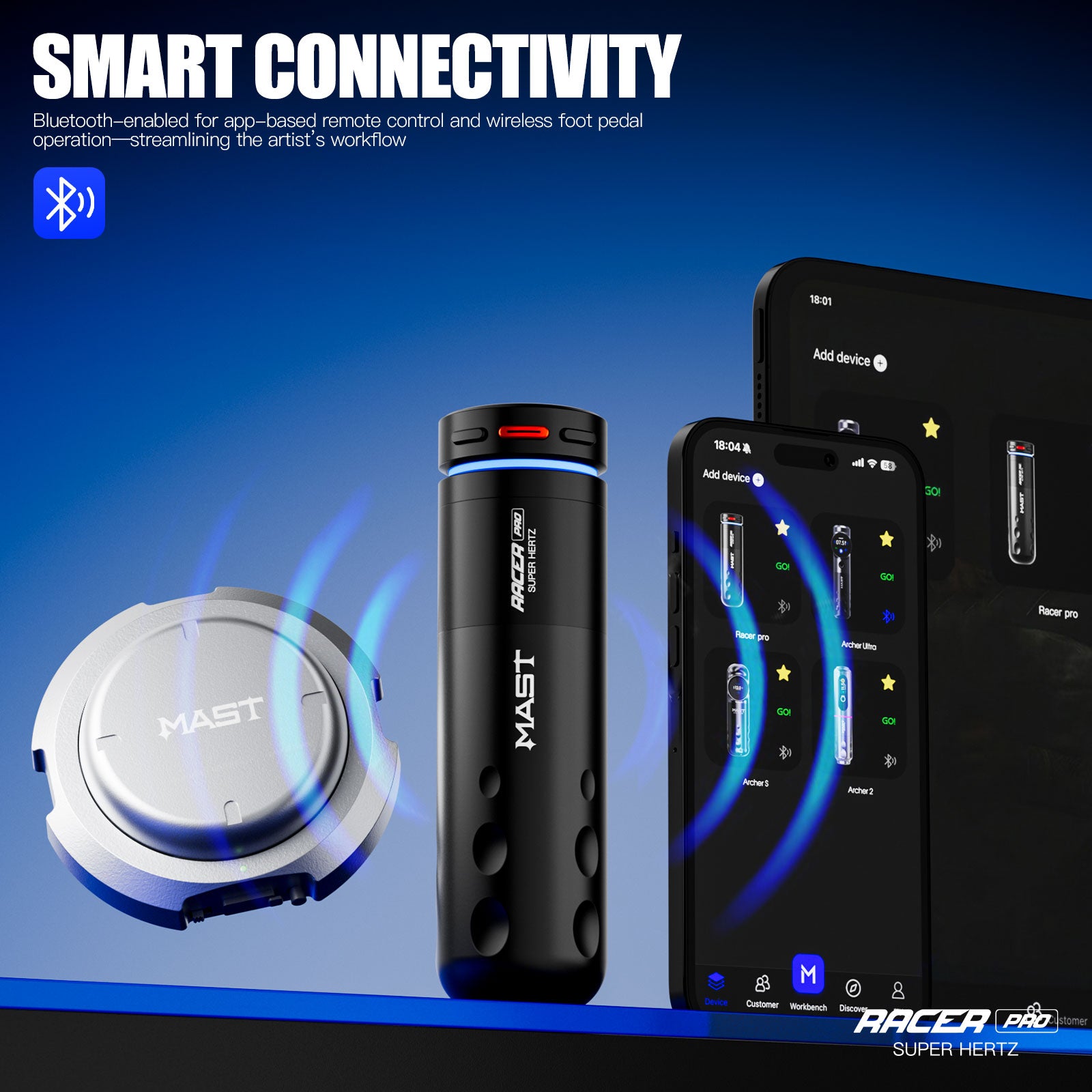 Mast Tattoo Racer Pro Tattoo Machine Gun Wireless 4.2mm