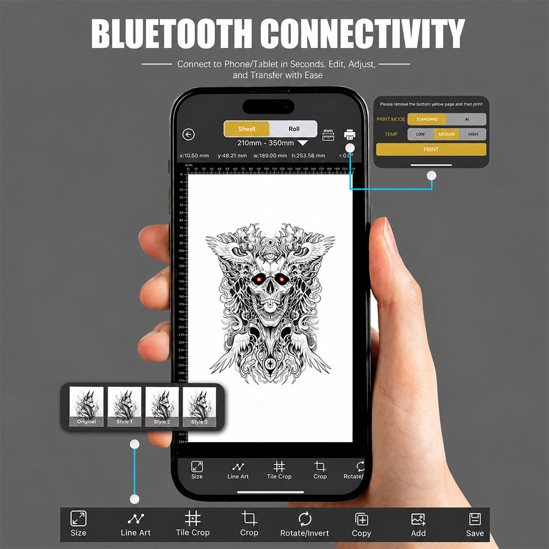 Dragonhawk A4 Wireless Thermal Tattoo Stencil Printer Machine Portable Tattoo Printer - Dragonhawktattoos