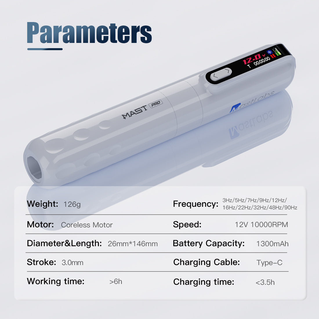 Mast Tour Y22 Pro Wireless Tattoo Pen Machine Bezprzewodowa wersja Bluetooth
