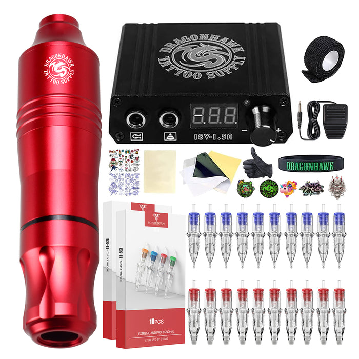 Dragonhawk Atom Tattoo Machine Kit Power Supplies - Dragonhawktattoos