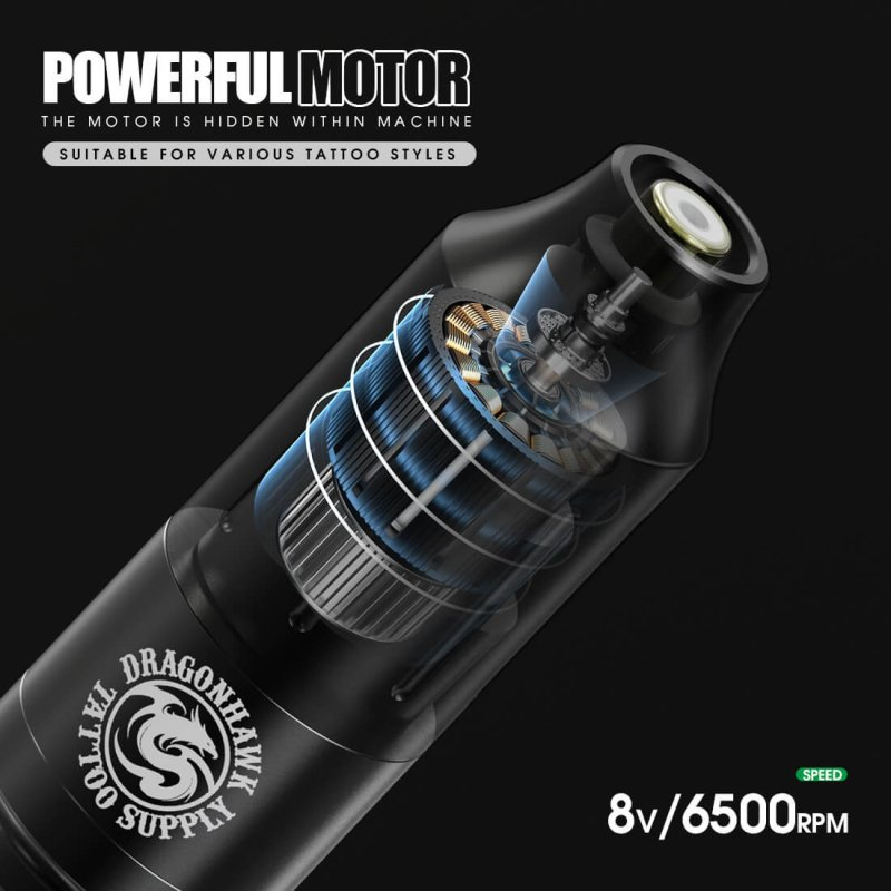 Dragonhawk S11 New Starter Tattoo Kit Wireless Advanced Bundle