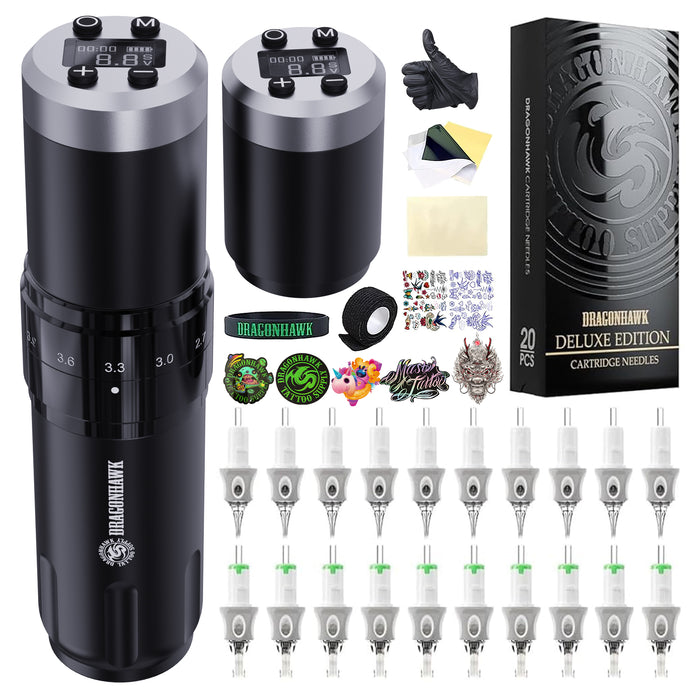 Dragonhawk Wireless Tattoo Pen Machine Kit