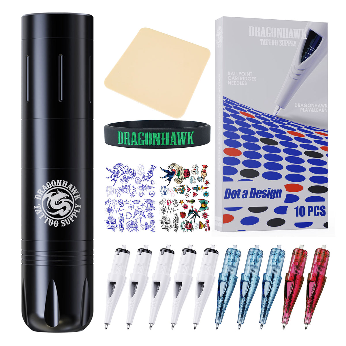 Dragonhawk X3 Wireless Pen Machine Kit With Ballpoint Needles