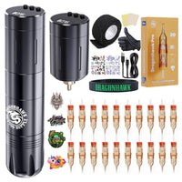 Dragonhawk Beginner Wireless Complete Tattoo Kit 2 Batteries - Dragonhawktattoos
