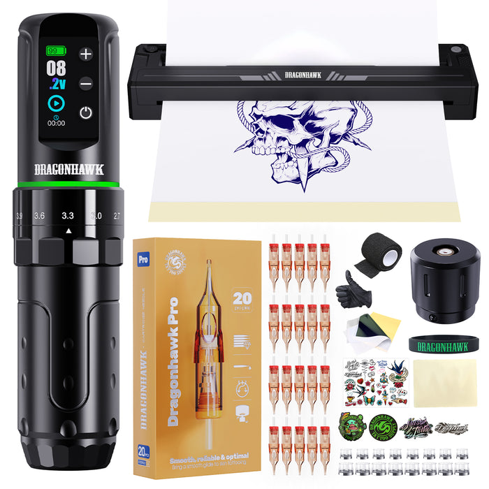 Dragonhawk L3 Wireless Pen Machine Kit with Dragonhawk A4 Thermal Stencil Printer
