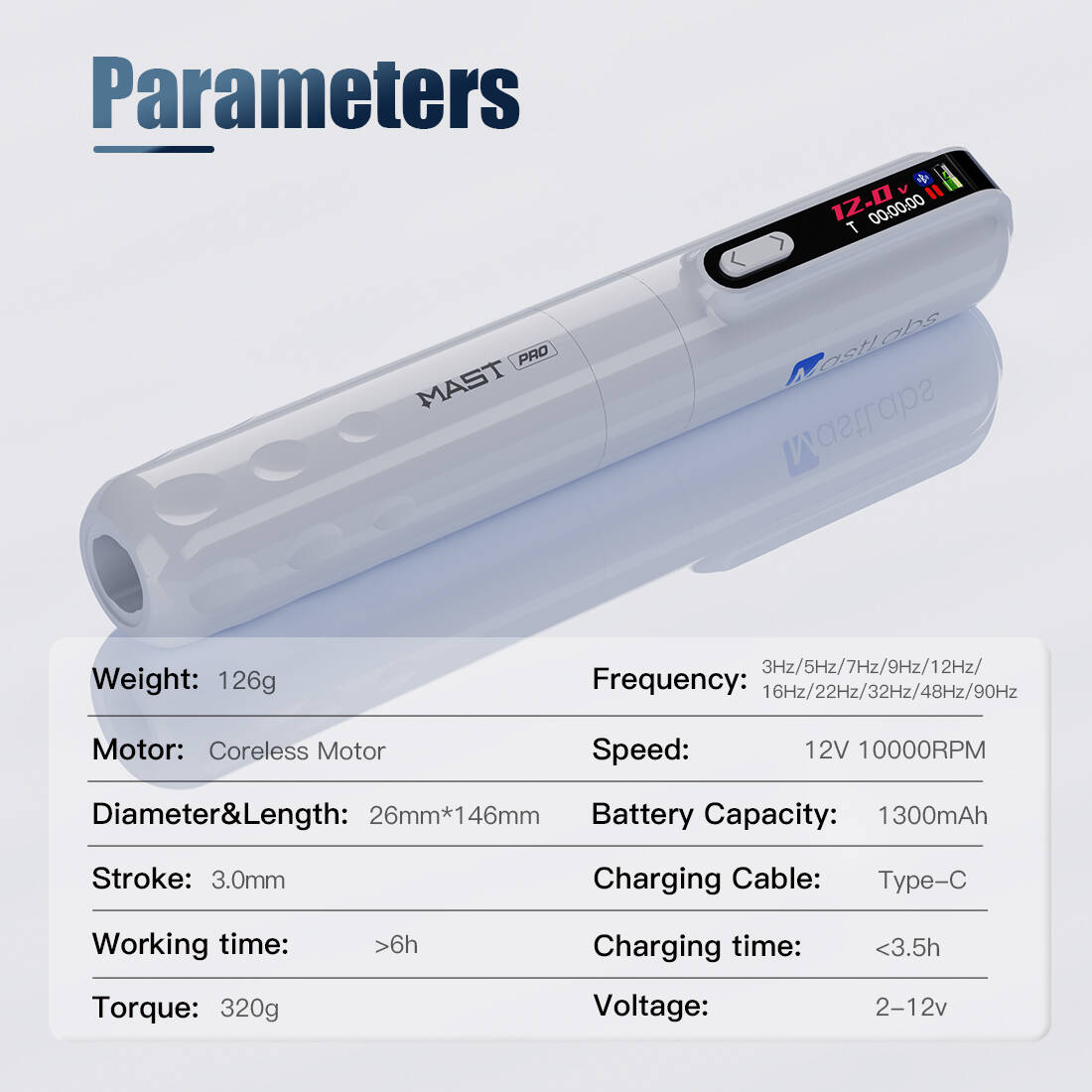 MAST Tour Y22 Pro Wireless Tattoo Pen Machine Wireless Bluetooth Verison
