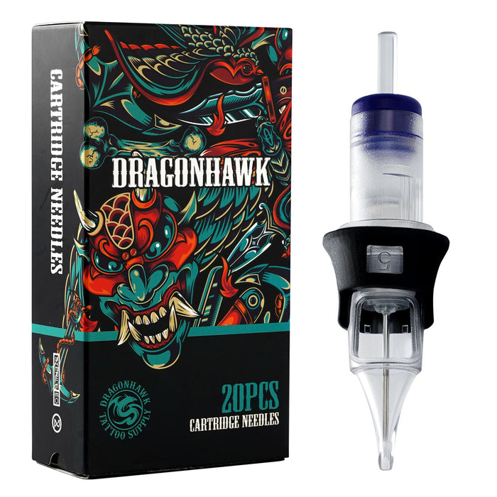 Dragonhawk Tattoo Finger Ledge Cartridge Needles 0,35 mm Round Shader Kutija od 20