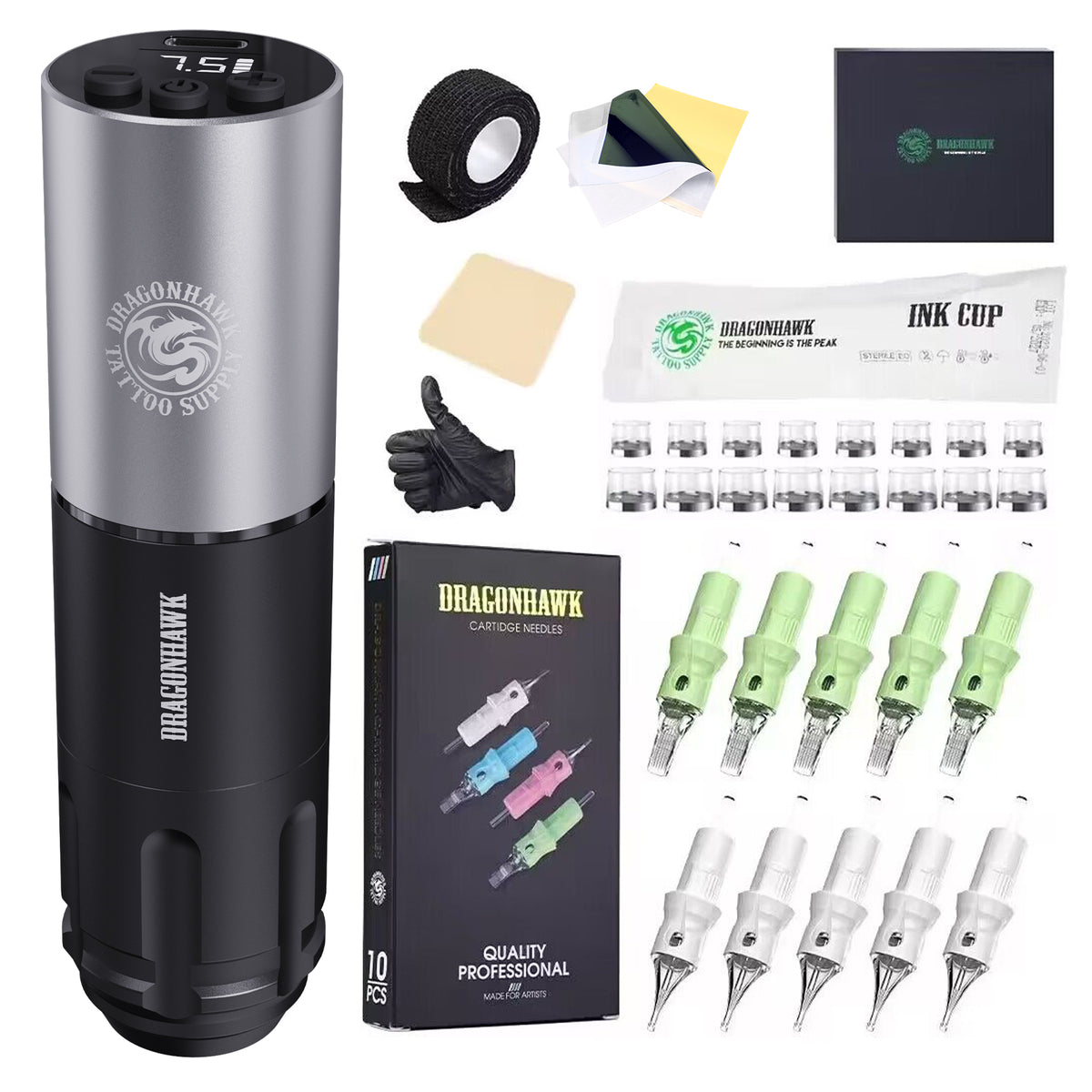 Dragonhawk A1 Wireless Pen Machine Kit for Beginners - Dragonhawktattoos