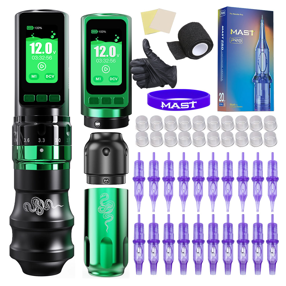 Dragonhawk Fold Pro Year of Snake Edition Wireless Tattoo Machine Pen 3000mAh Battery - Dragonhawktattoos