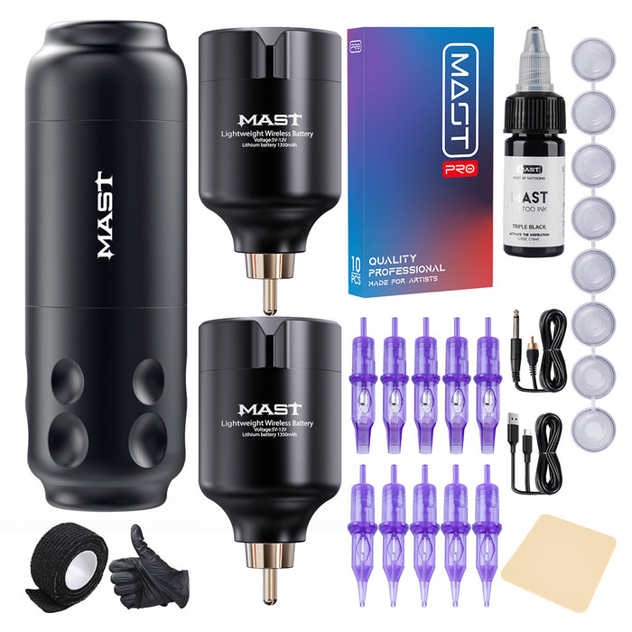 Mast Sensor 4.0MM Tattoo Machine T1 Wireless Battery Kit - Dragonhawktattoos