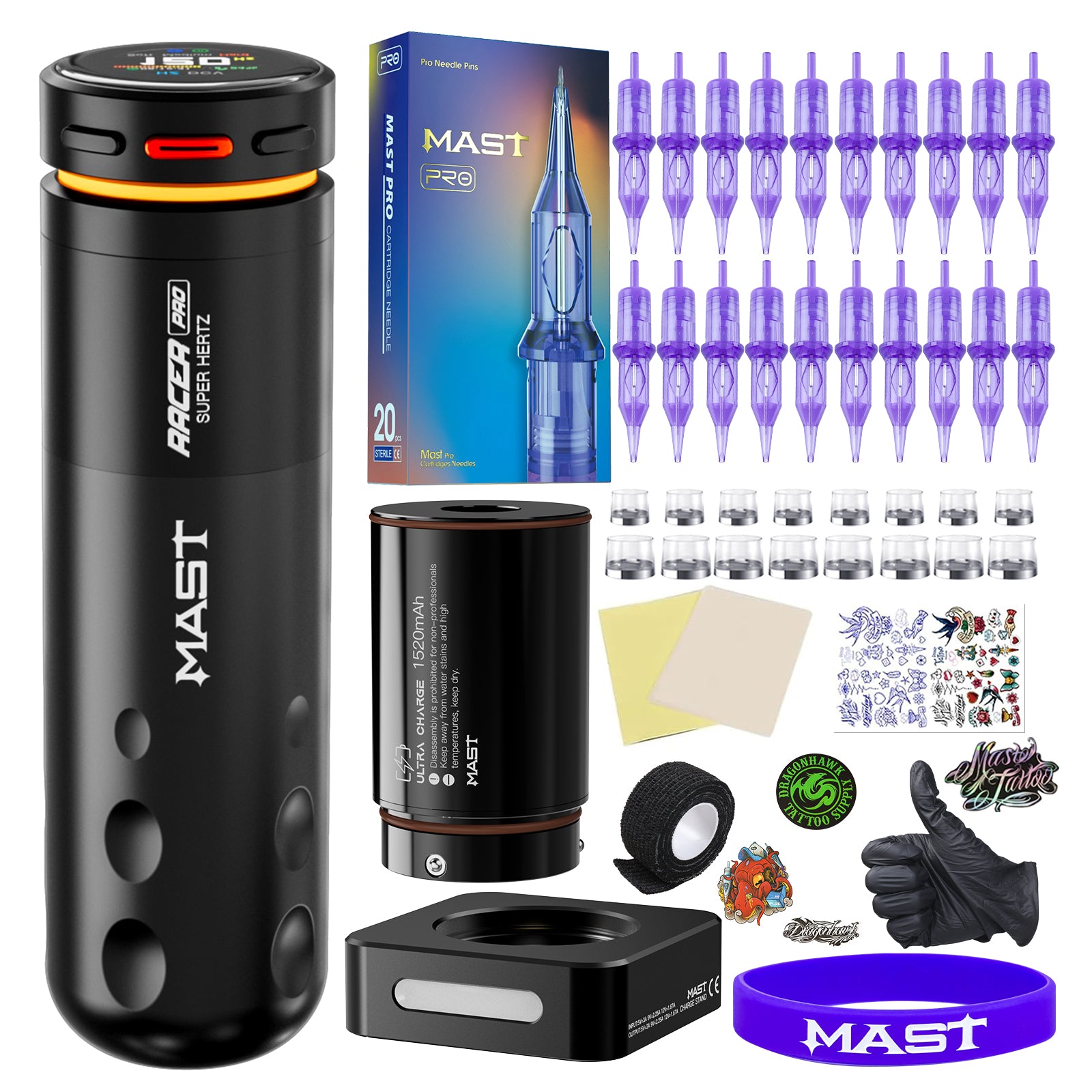 Mast Tattoo Racer Pro Tattoo Machine Gun Wireless 4.2mm Stroke