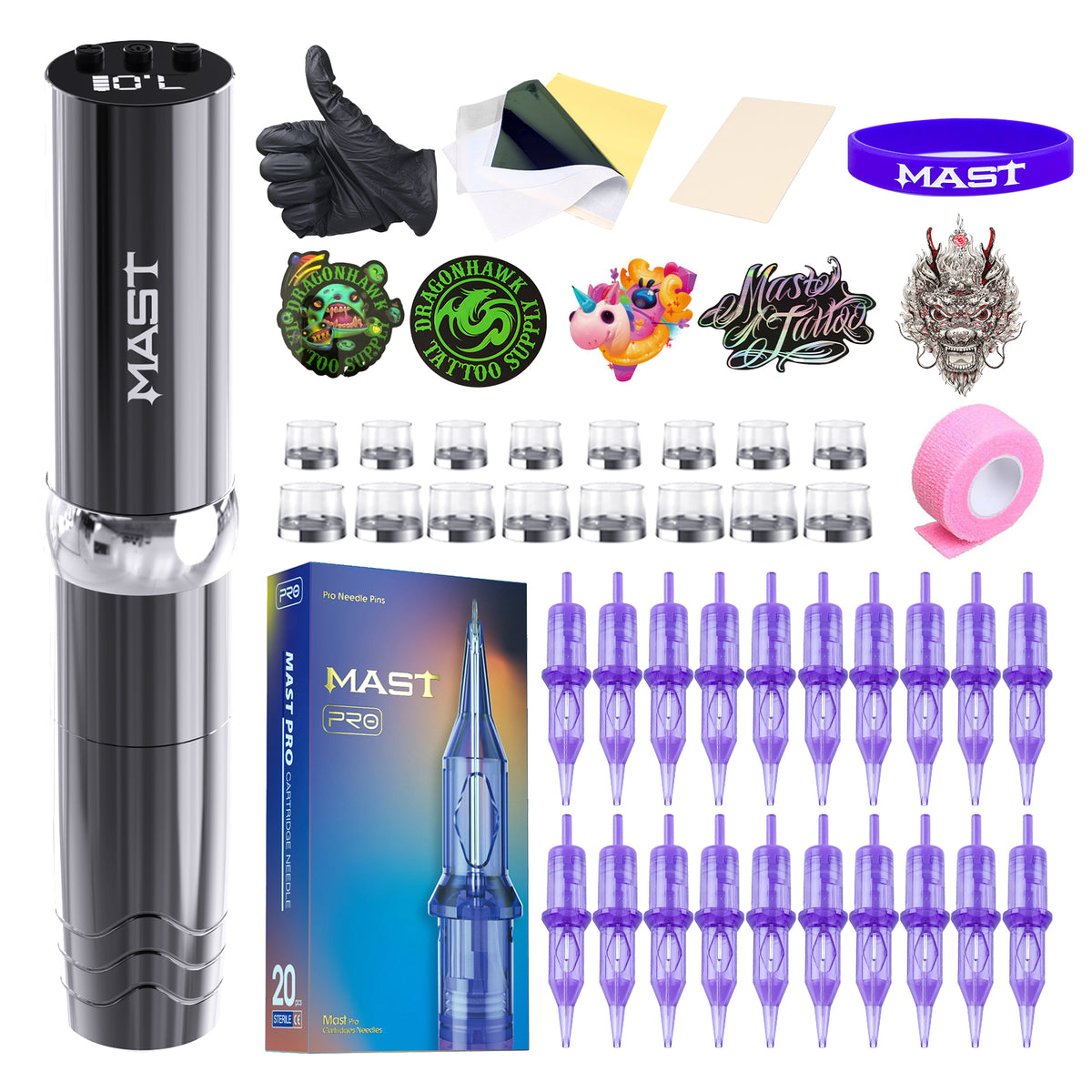 Mast P10 Pro Tattoo Pen trådløst batterisæt med 3,0 mm slaglængde
