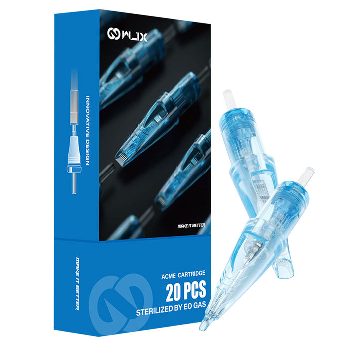 WJX Cartridges Needles #12 Diameter 0.35mm 5mm Taper(RL) Round Liner Box of 20 - Dragonhawktattoos