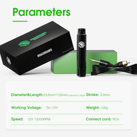 Máquina de tatuaje Dragonhawx S12 con kit de batería inalámbrica de trazo de 3.0 mm