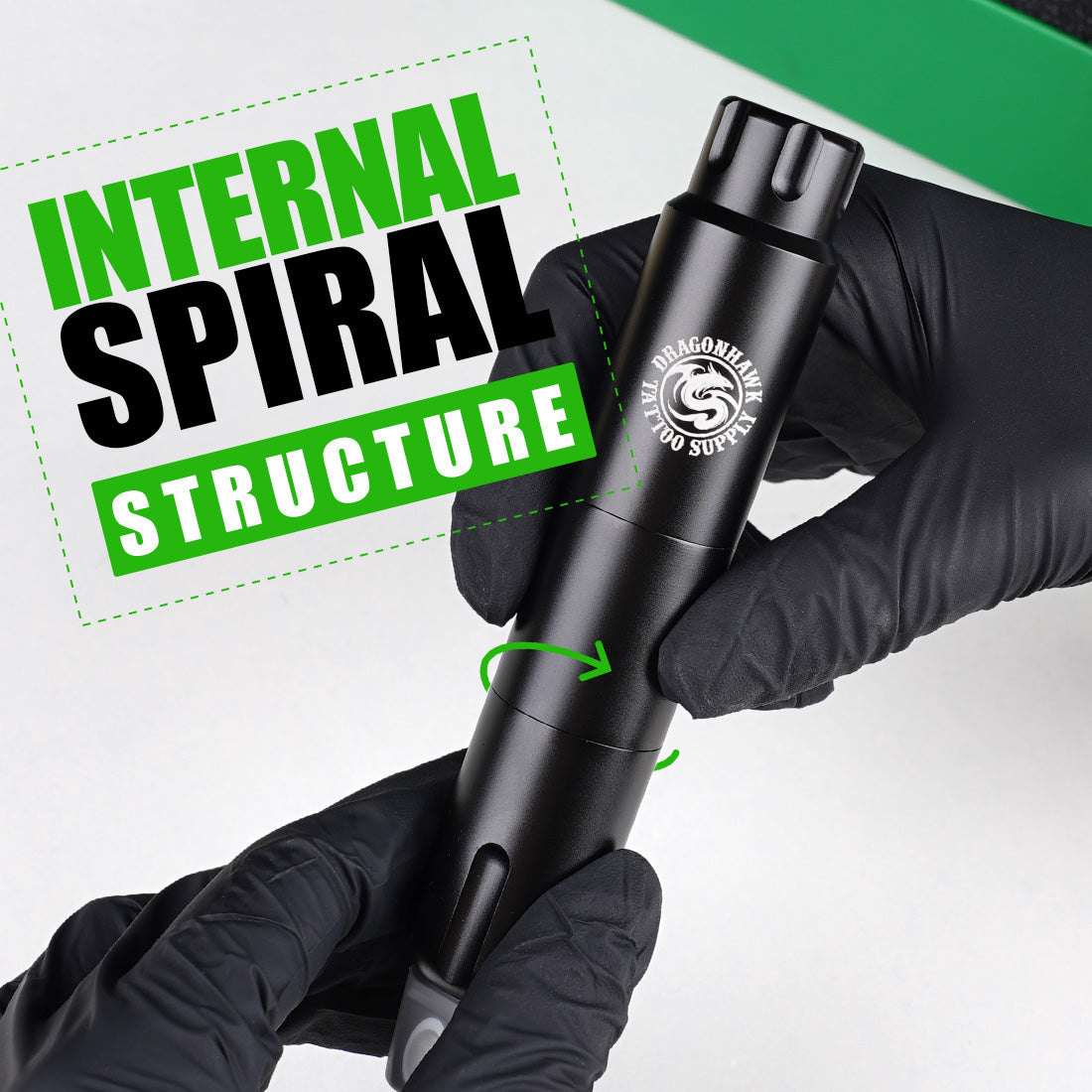 Máquina de tatuaje Dragonhawx S12 con kit de batería inalámbrica de trazo de 3.0 mm