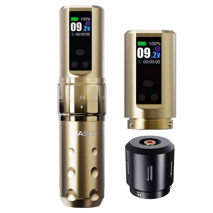 Mast Fold2 Pro Wireless Tattoo Pen Machine 2 Replaceable Batteries - Dragonhawktattoos