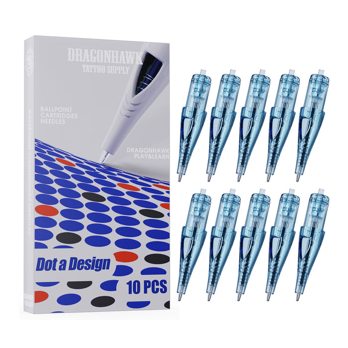 Dragonhawk Ballpoint Cartridges Needles 10pcs - Dragonhawktattoos