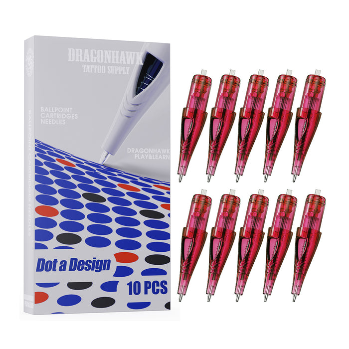 Dragonhawk Ballpoint Cartridges Needles 10pcs - Dragonhawktattoos