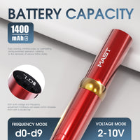 Mast P10 Pro Tattoo Pen trådløst batterisæt med 3,0 mm slaglængde