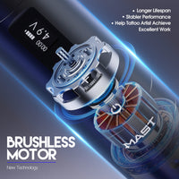 MAST A2 Wireless Tattoo Machine Kit With 5000mAh Extra Large Battery